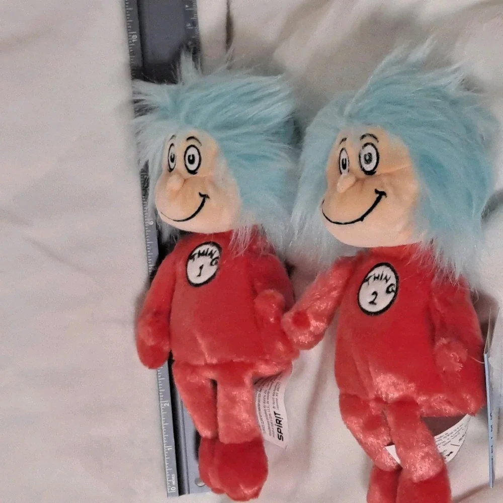 NWT! Dr. Suess Thing 1 & Thing 2 Dolls-Spring Things Book Characters